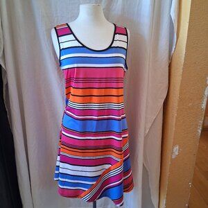 JBS women's multi-colored sleeveless summer sundress LARGE